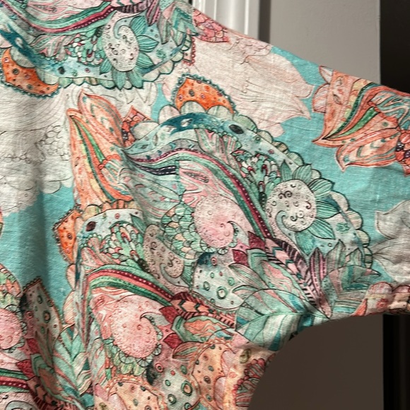 🩵Lungo L’arno Puro Lino Gorgeous Made in Italy 100% Linen Oversized Top - Picture 7 of 16